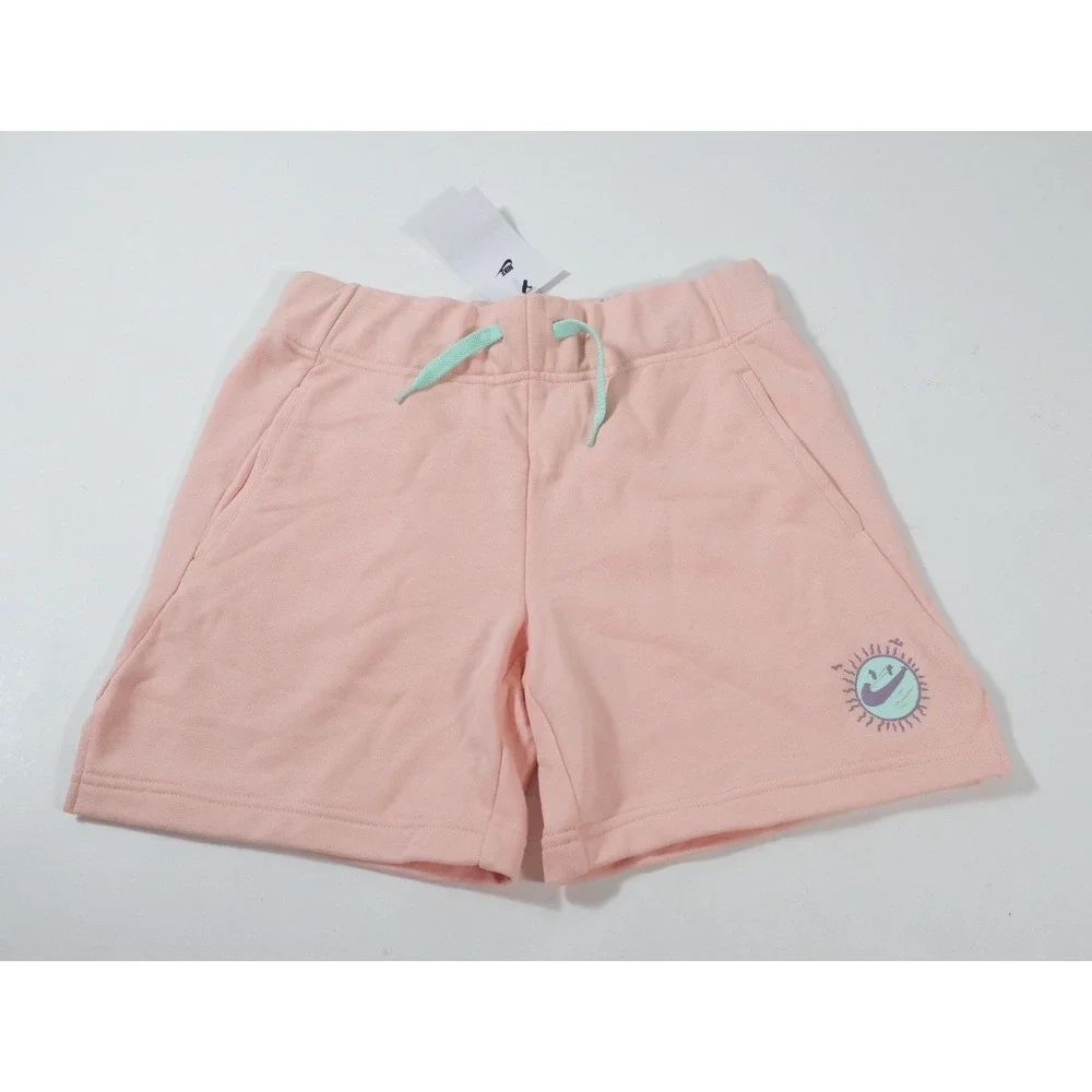 Nike Shorts Girls Large Pink‎ Sun Club French Terry Athletic DV9694-800 Casual